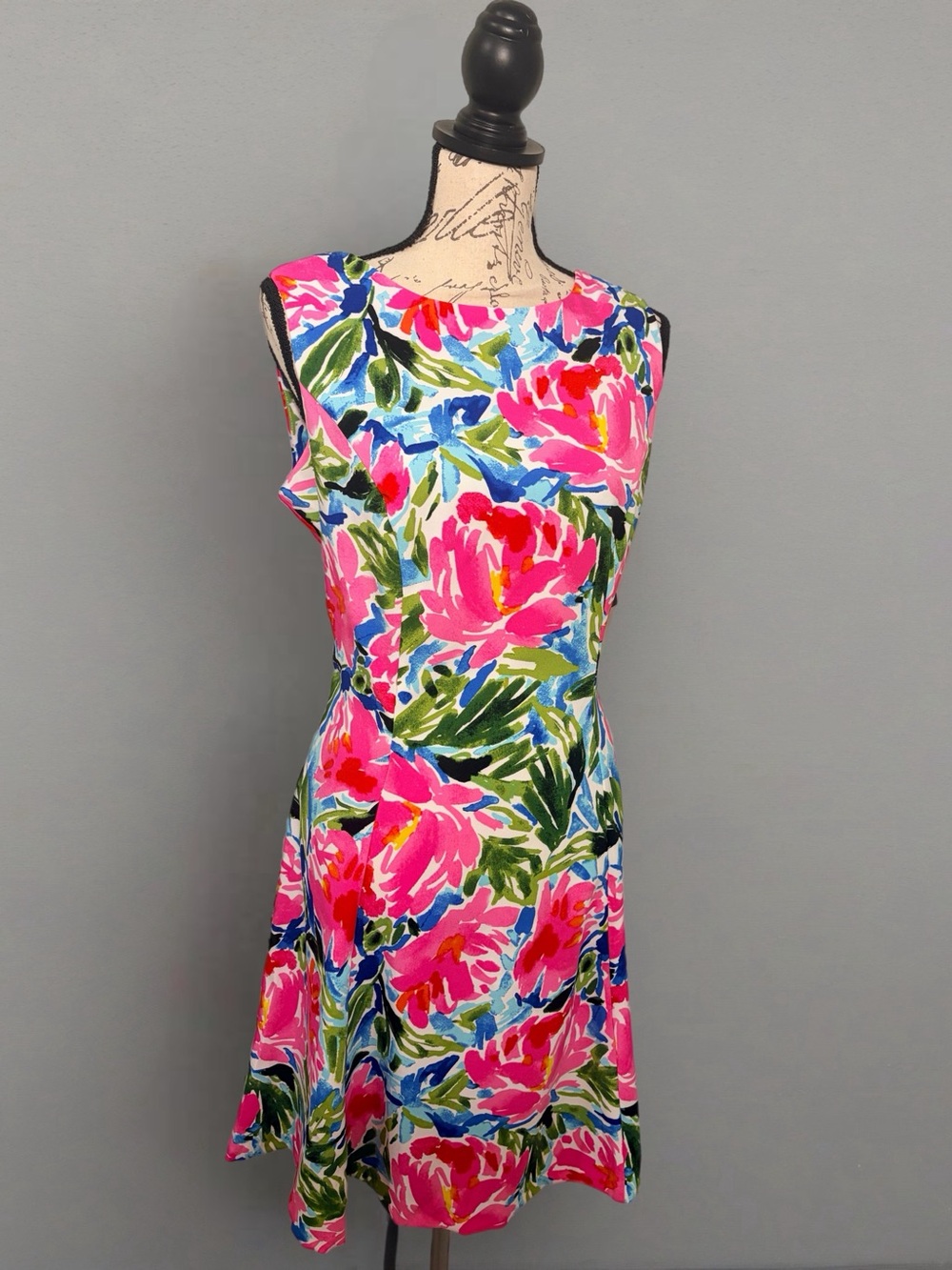 AGB Watercolor Floral Dress Sz 10 / NWT / Fit & Flare / Dopamine Dress / Retro